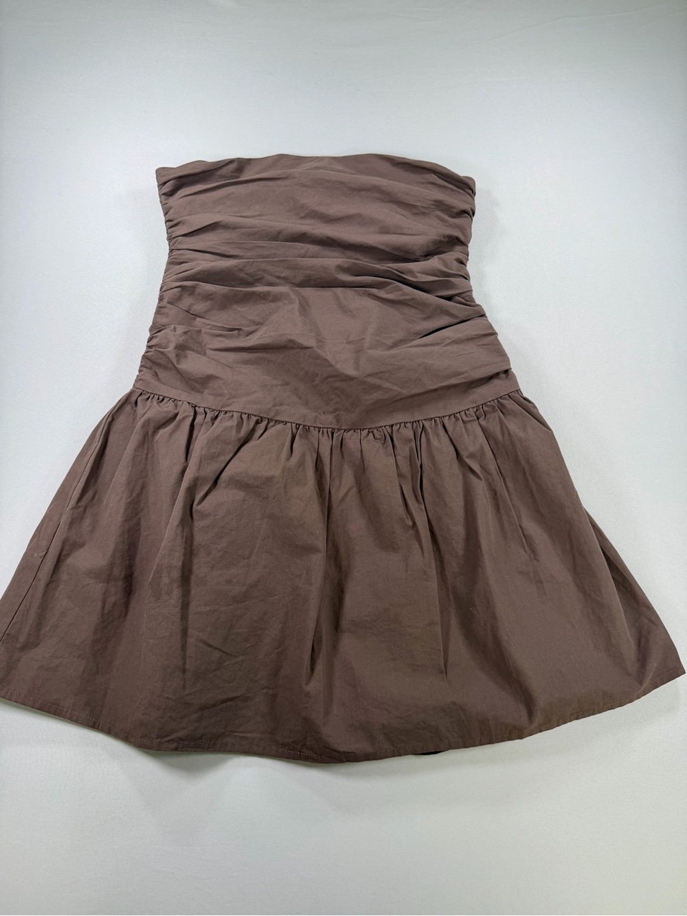 Showpo Donatella Strapless Drop Waist Mini Dress – Chocolate US 6 NWT